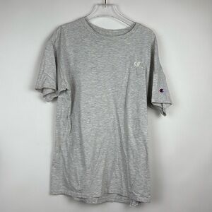Champion Light Gray Men Crew Neck Short‎ Sleeves T-Shirt Size Medium